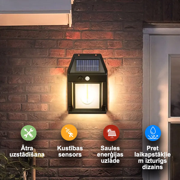 Solar outdoor light – no wiring required | FLUXLAMP
