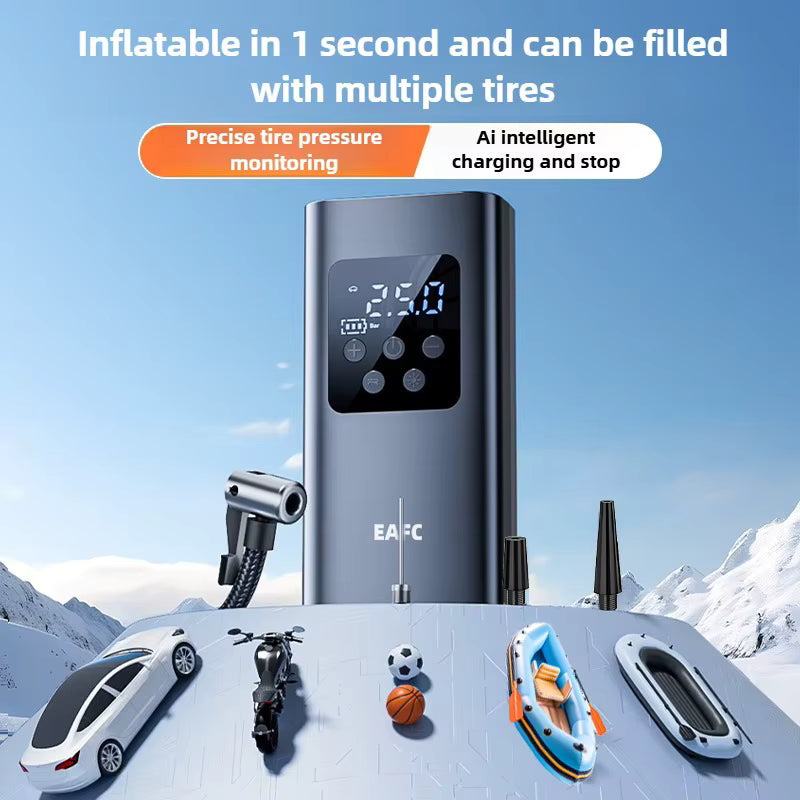 Wireless tire inflator with digital display – 150 PSI