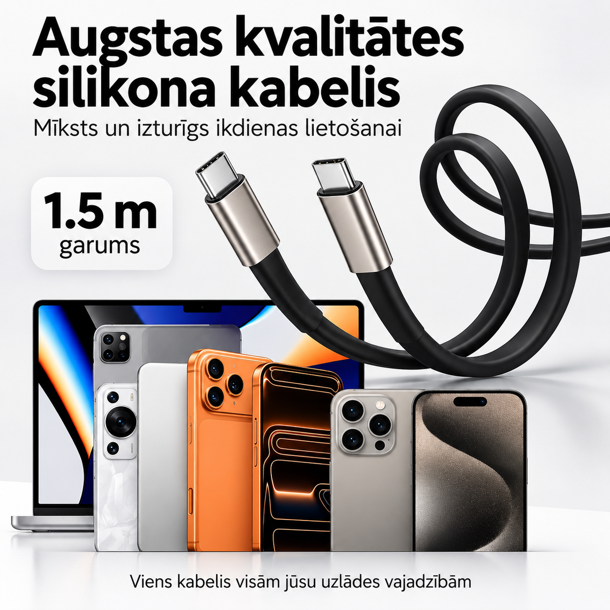 Daudzfunkcionāls uzlādes kabelis | CABLEMATE