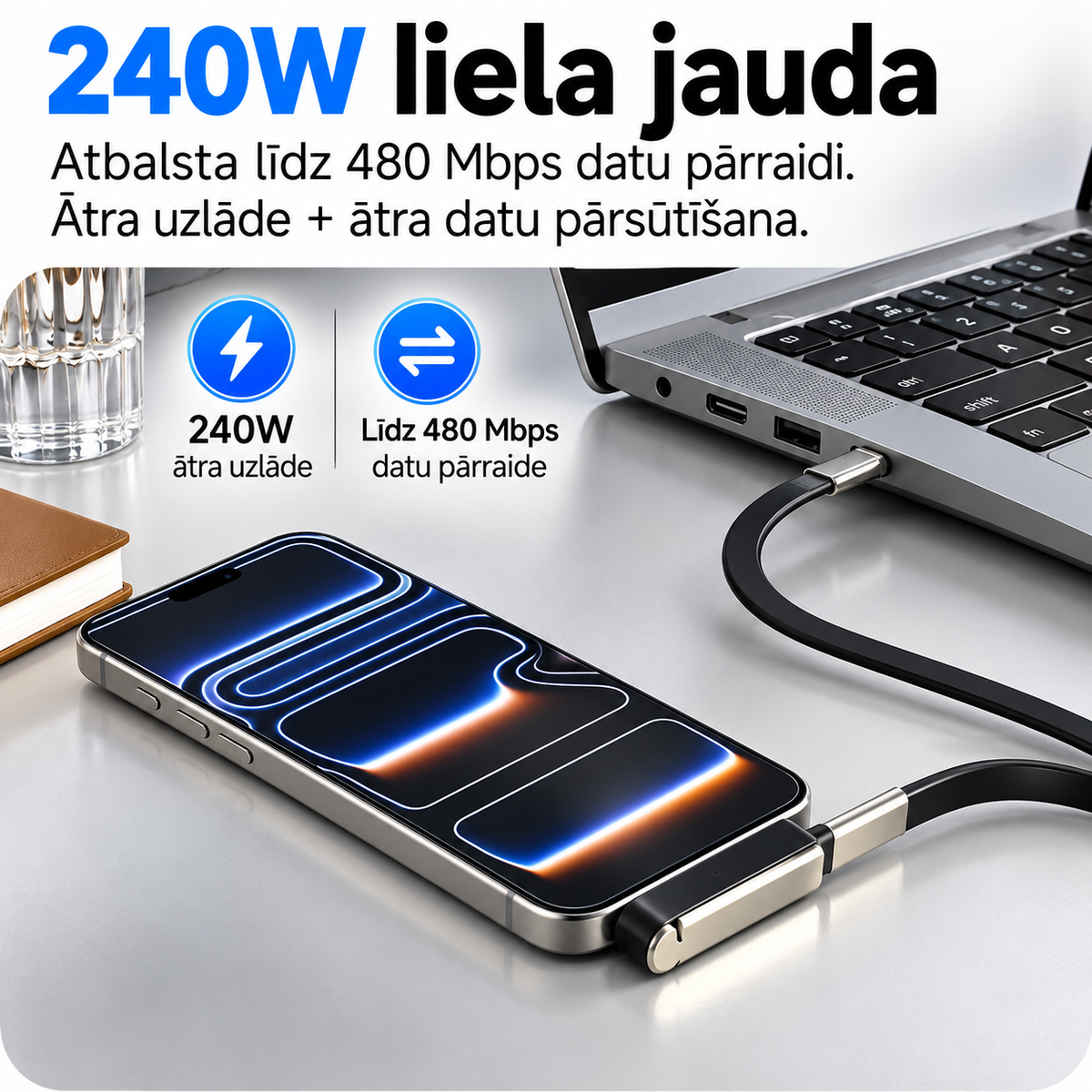 Daudzfunkcionāls uzlādes kabelis | CABLEMATE