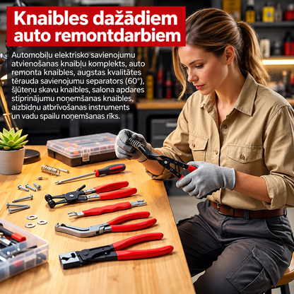 Profesionāls 5 vienā šļūteņu skavu knaibļu komplekts | CLAMPRO