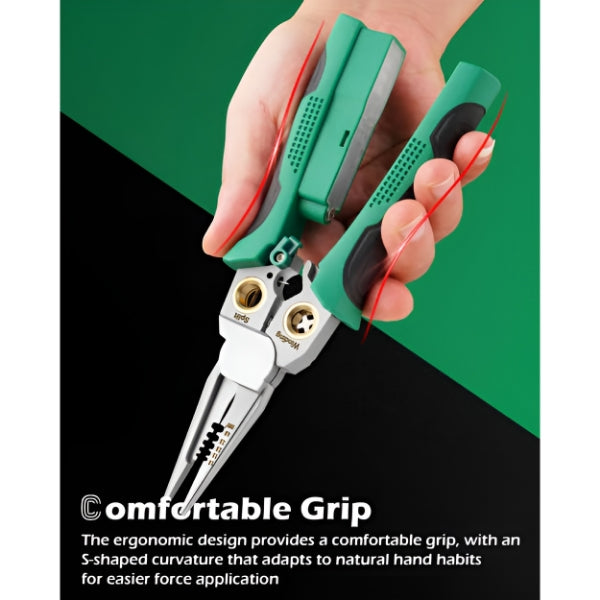 8-in-1 Vadu mizotājs un griezējs (20,7 cm) – Mizo, griež, presē un pārbauda spriegumu vienā instrumentā | POWERPLIERS