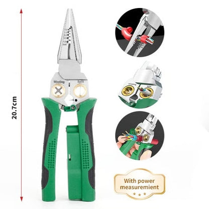 8-in-1 Vadu mizotājs un griezējs (20,7 cm) – Mizo, griež, presē un pārbauda spriegumu vienā instrumentā | POWERPLIERS